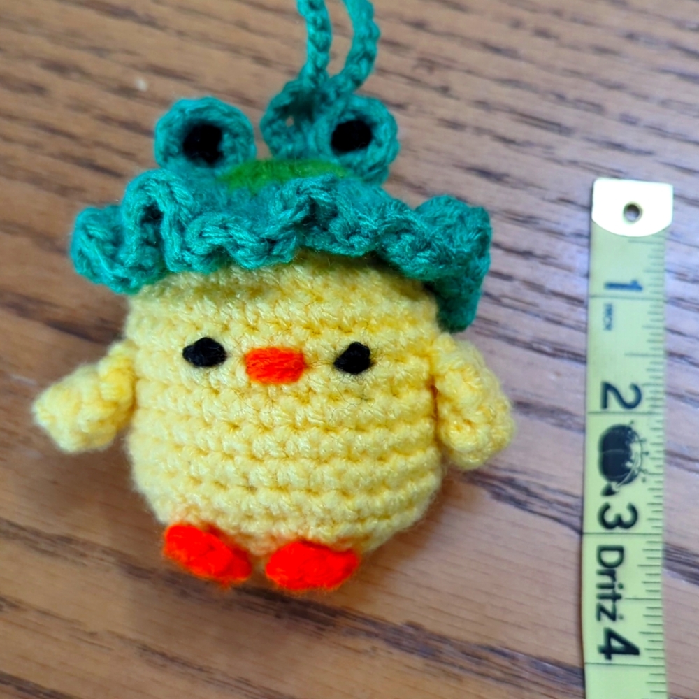 Chicken Keychain yellow and green